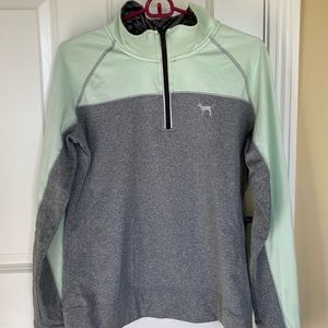 Victoria Secret Pink 1/4 zip Fitted Pull Over Activewear